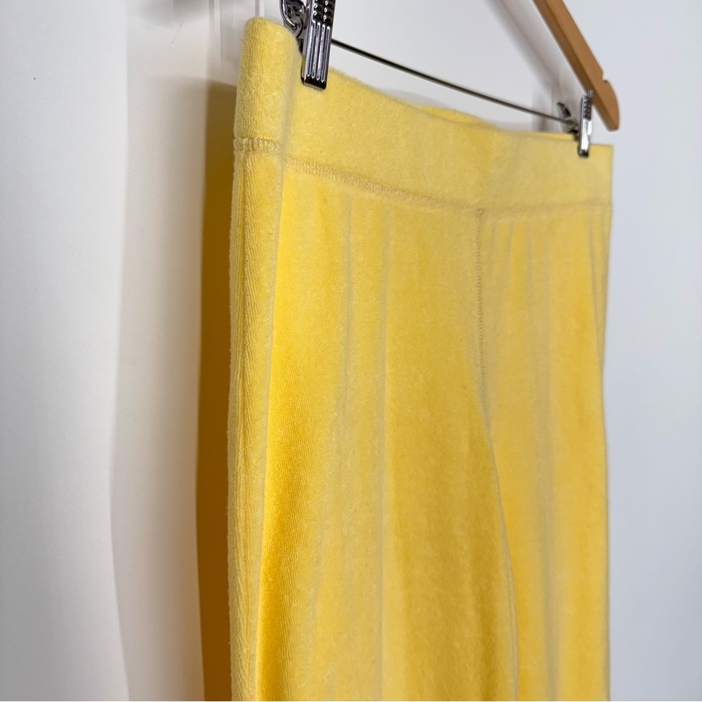 Boston Proper Solid Yellow Terrycloth Cropped Wid… - image 2